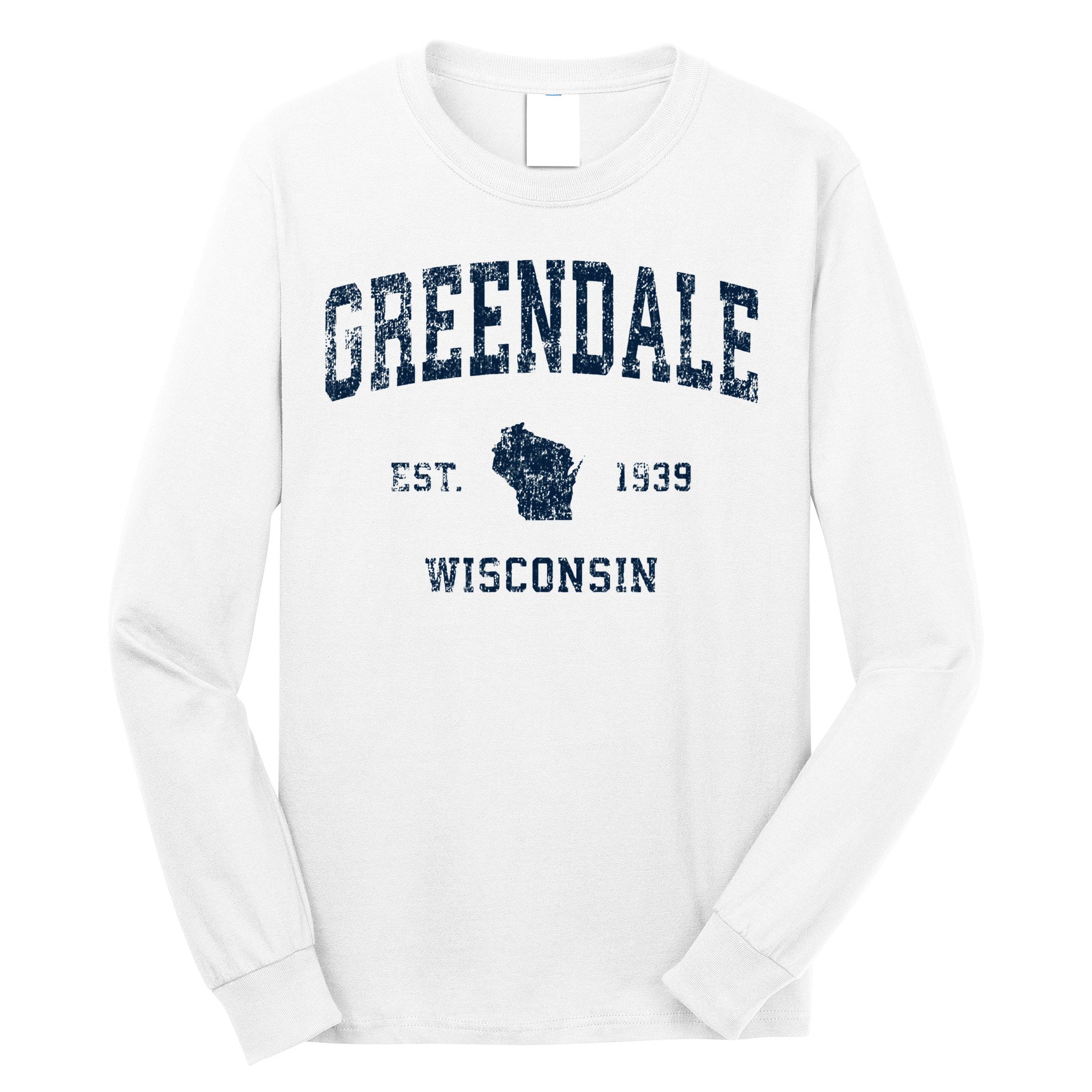 Greendale Wisconsin Wi Vintage Sports Design Long Sleeve Shirt