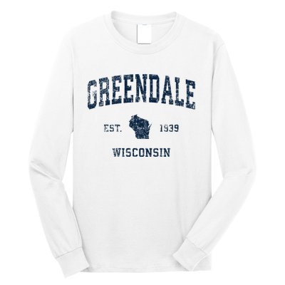 Greendale Wisconsin Wi Vintage Sports Design Long Sleeve Shirt