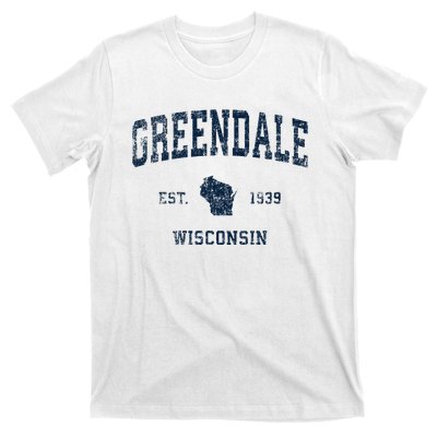 Greendale Wisconsin Wi Vintage Sports Design T-Shirt