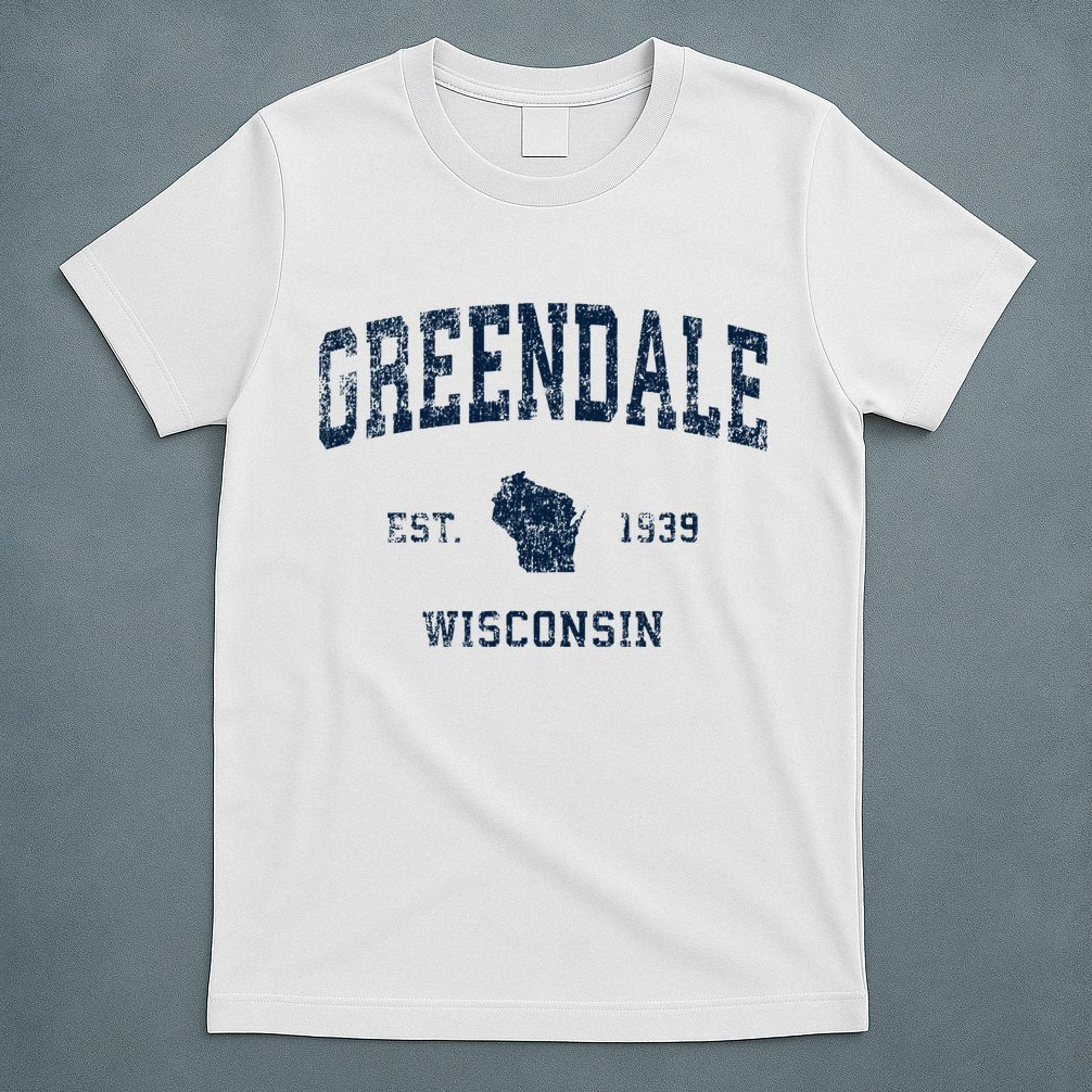 Greendale Wisconsin Wi Vintage Sports Design T-Shirt