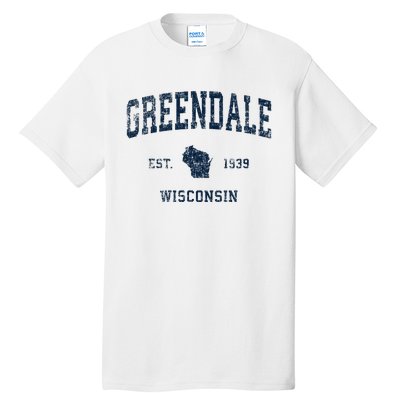 Greendale Wisconsin Wi Vintage Sports Design Tall T-Shirt