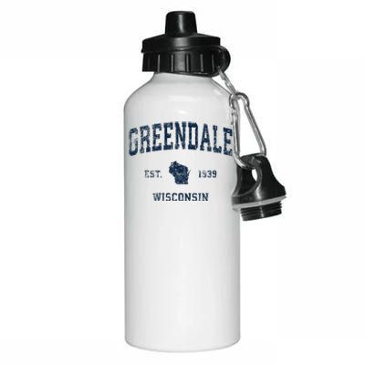 Greendale Wisconsin Wi Vintage Sports Design Aluminum Water Bottle