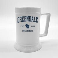 Greendale Wisconsin Wi Vintage Sports Design Beer Stein