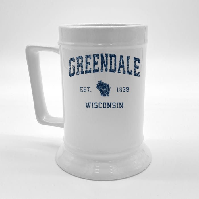 Greendale Wisconsin Wi Vintage Sports Design Beer Stein