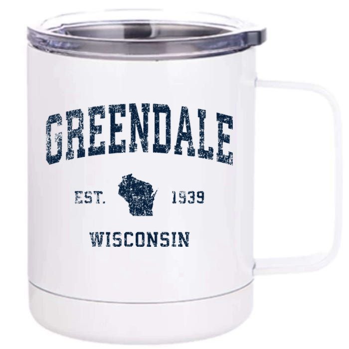 Greendale Wisconsin Wi Vintage Sports Design 12 oz Stainless Steel Tumbler Cup