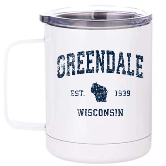 Greendale Wisconsin Wi Vintage Sports Design 12 oz Stainless Steel Tumbler Cup