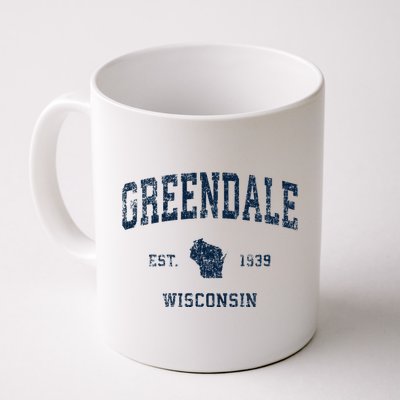 Greendale Wisconsin Wi Vintage Sports Design Coffee Mug