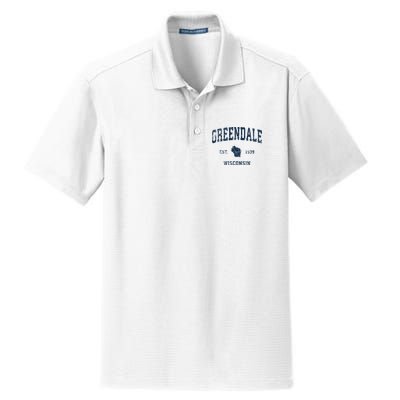 Greendale Wisconsin Wi Vintage Sports Design Dry Zone Grid Polo