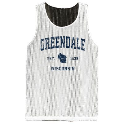 Greendale Wisconsin Wi Vintage Sports Design Mesh Reversible Basketball Jersey Tank