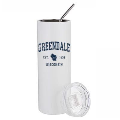 Greendale Wisconsin Wi Vintage Sports Design Stainless Steel Tumbler