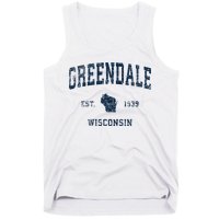 Greendale Wisconsin Wi Vintage Sports Design Tank Top
