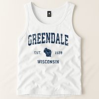 Greendale Wisconsin Wi Vintage Sports Design Tank Top