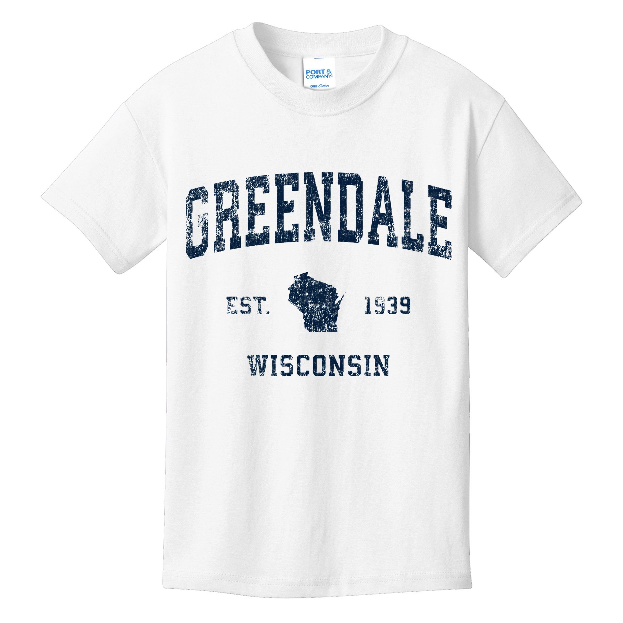 Greendale Wisconsin Wi Vintage Sports Design Kids T-Shirt