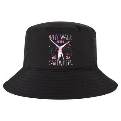 Gymnastics Why Walk When You Can Cartwheel Tie Dye Cool Gift Cool Comfort Performance Bucket Hat