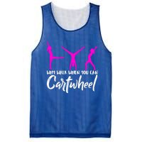 Gymnast Why Walk When You Can Cartwheel Gift Mesh Reversible Basketball Jersey Tank