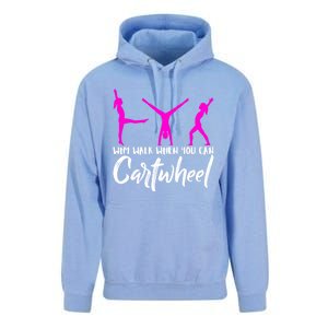 Gymnast Why Walk When You Can Cartwheel Gift Unisex Surf Hoodie