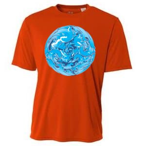 Great Wave Water Ball Emblem Cooling Performance Crew T-Shirt