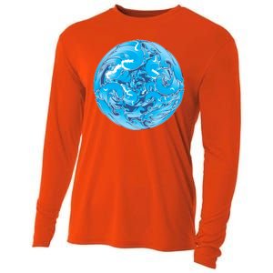 Great Wave Water Ball Emblem Cooling Performance Long Sleeve Crew