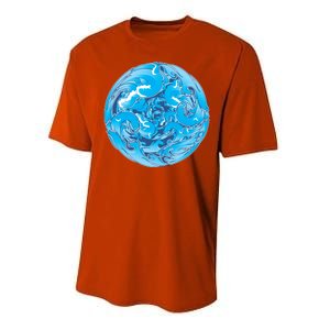 Great Wave Water Ball Emblem Performance Sprint T-Shirt