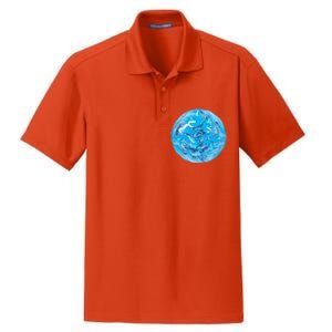 Great Wave Water Ball Emblem Dry Zone Grid Polo