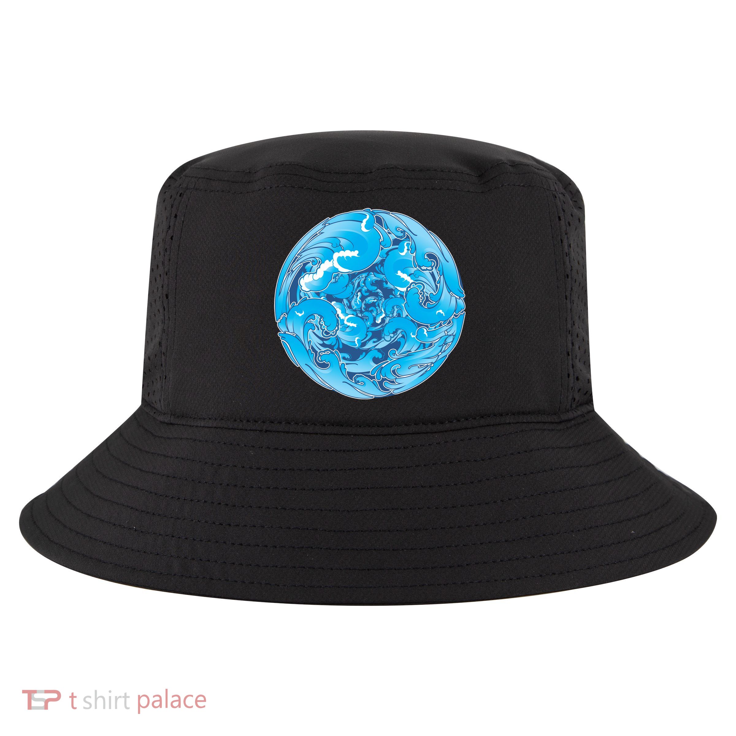 Great Wave Water Ball Emblem Cool Comfort Performance Bucket Hat