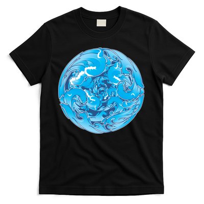 Great Wave Water Ball Emblem T-Shirt