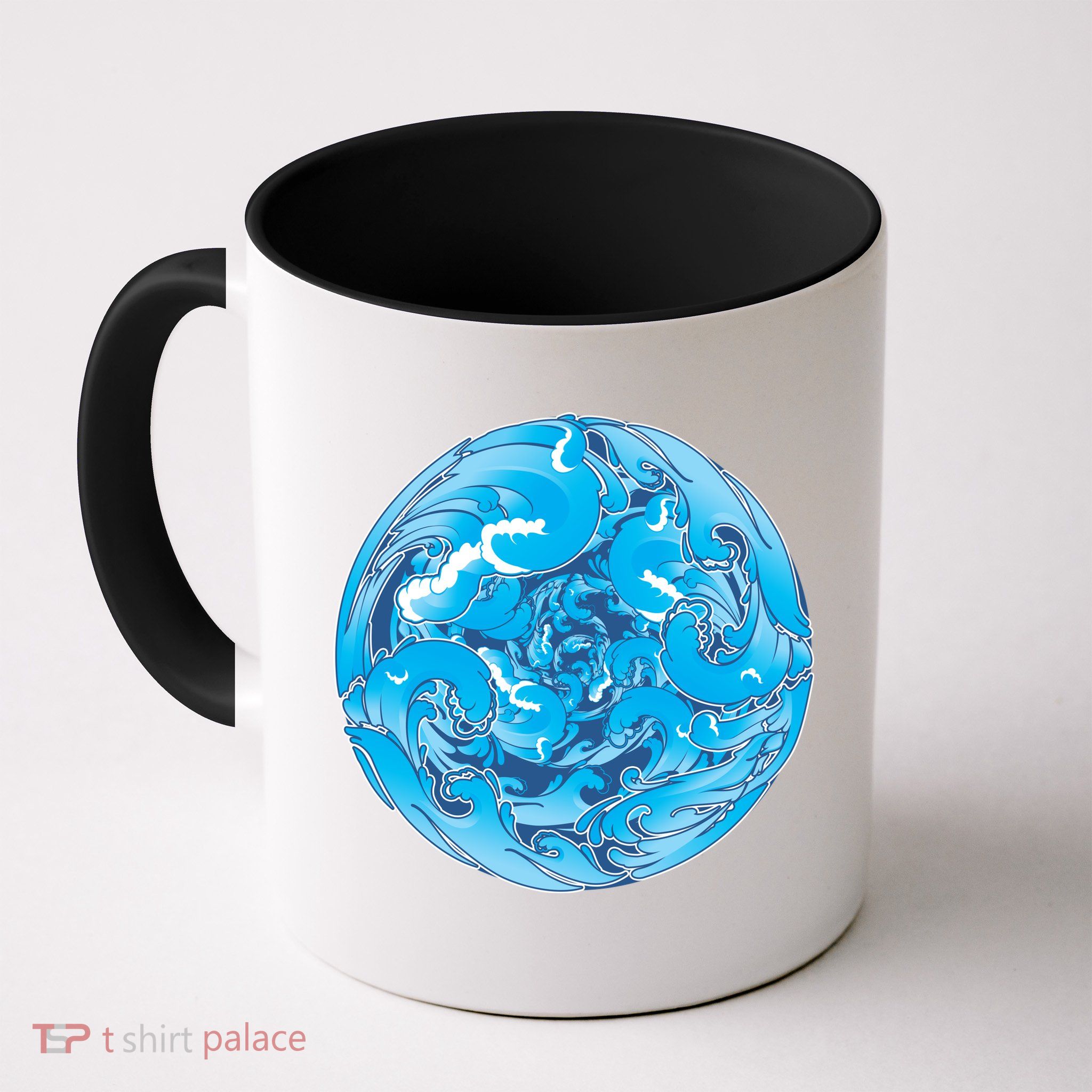 Great Wave Water Ball Emblem Mug