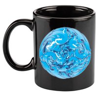 Great Wave Water Ball Emblem 11oz C Handle Ceramic Mug