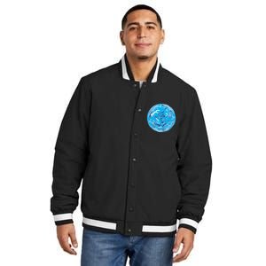 Great Wave Water Ball Emblem Insulated Varsity Jacket