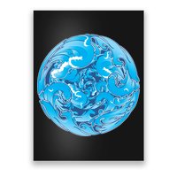 Great Wave Water Ball Emblem Poster