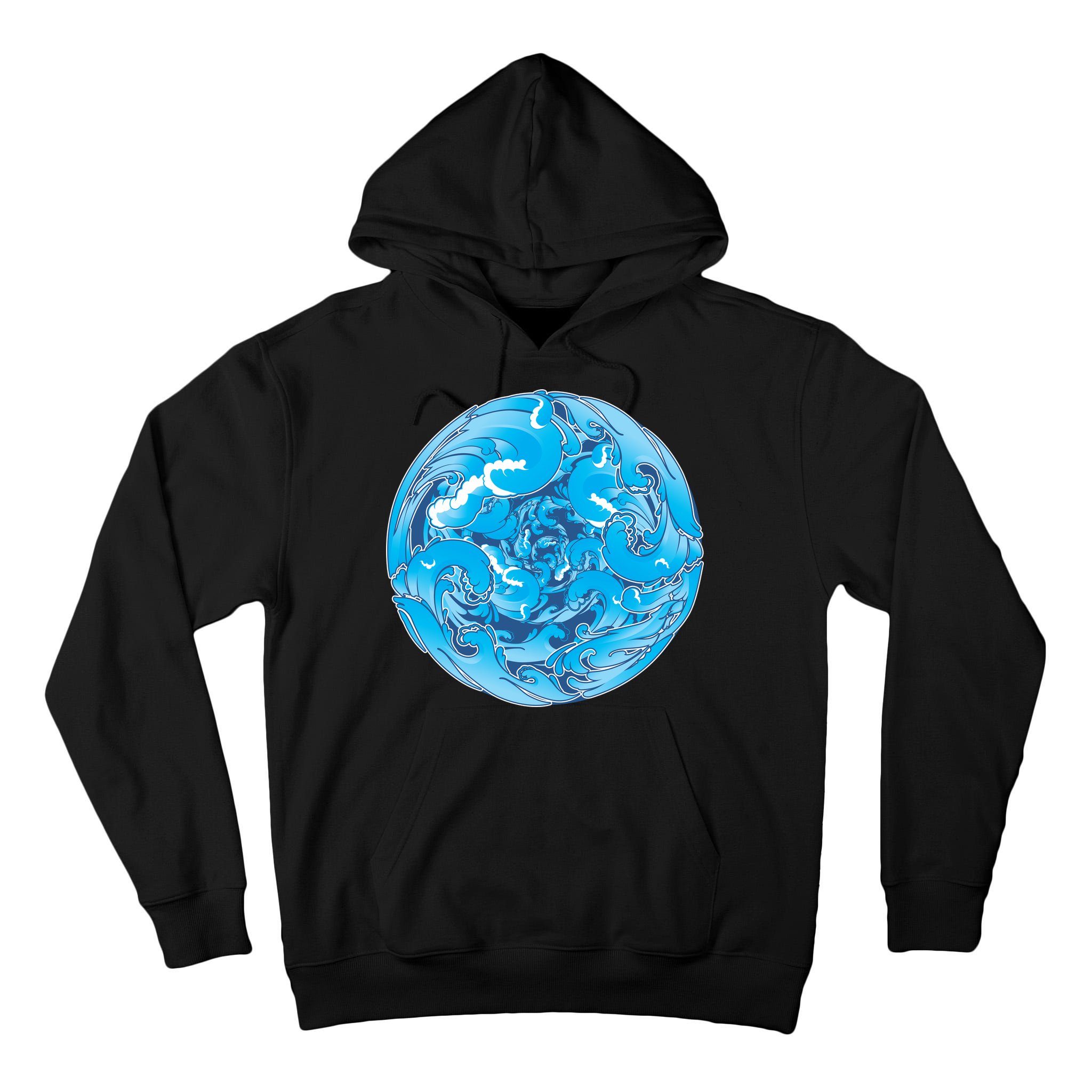 Great Wave Water Ball Emblem Tall Hoodie