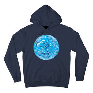 Great Wave Water Ball Emblem Hoodie