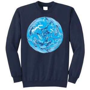 Great Wave Water Ball Emblem Sweatshirt