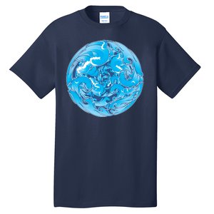 Great Wave Water Ball Emblem Tall T-Shirt