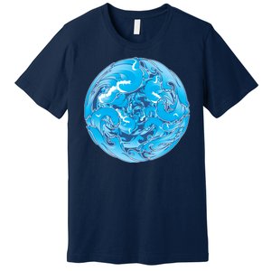 Great Wave Water Ball Emblem Premium T-Shirt