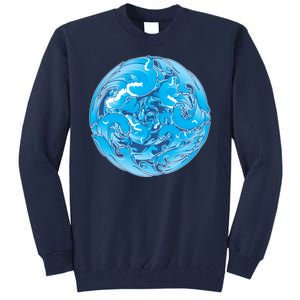 Great Wave Water Ball Emblem Tall Sweatshirt