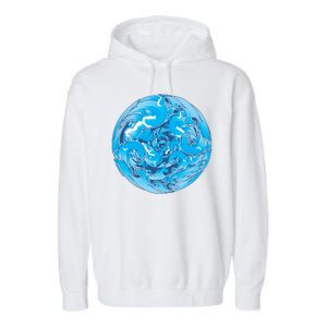 Great Wave Water Ball Emblem Garment-Dyed Fleece Hoodie