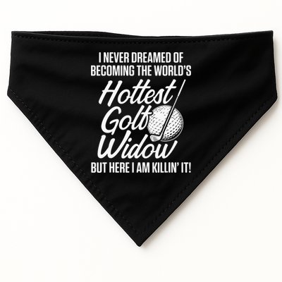 Golf Widow Wife Hottest Golfer Funny Golfing USA-Made Doggie Bandana