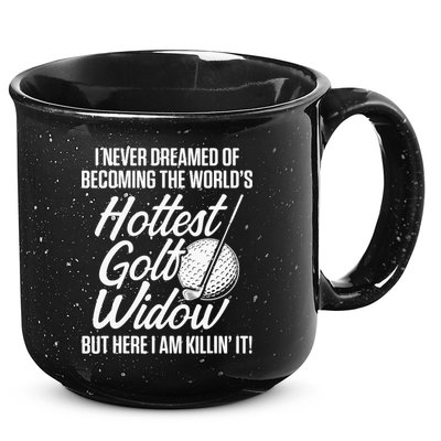 Golf Widow Wife Hottest Golfer Funny Golfing 15oz Campfire Ceramic Mug