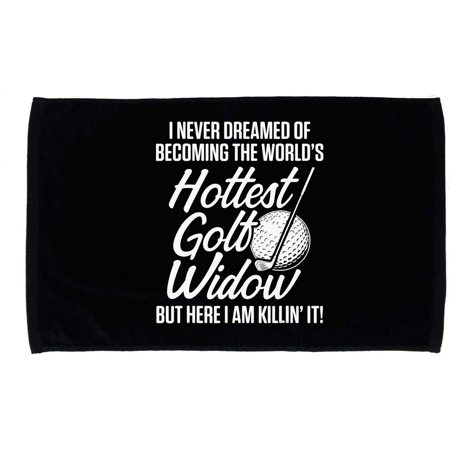 Golf Widow Wife Hottest Golfer Funny Golfing Microfiber Hand Towel