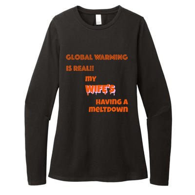 Global Warming Wife's Meltdown Womens CVC Long Sleeve Shirt