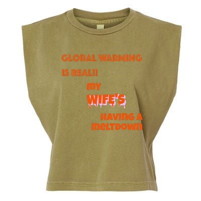 Global Warming Wife's Meltdown Garment-Dyed Women's Muscle Tee