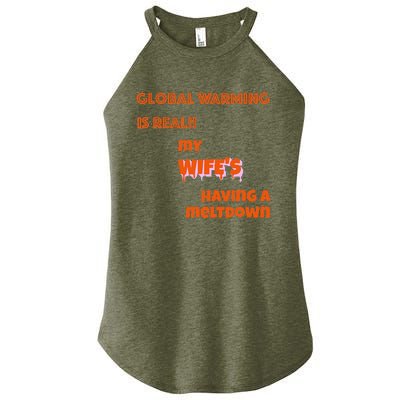 Global Warming Wife's Meltdown Women's Perfect Tri Rocker Tank