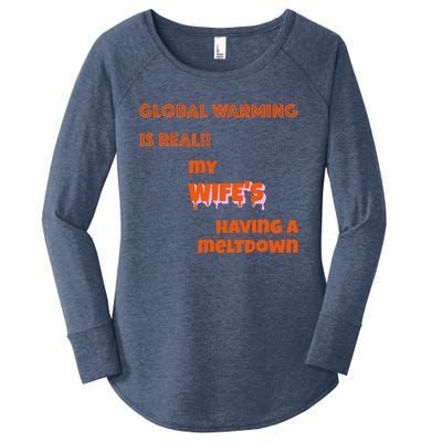 Global Warming Wife's Meltdown Women's Perfect Tri Tunic Long Sleeve Shirt