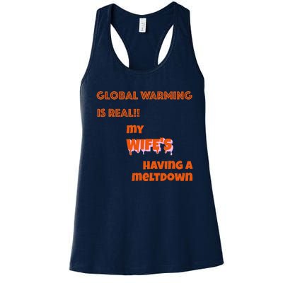 Global Warming Wife's Meltdown Women's Racerback Tank