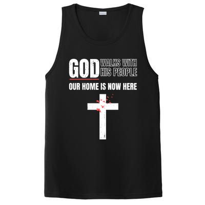 God Walks With His People Our Home Is Now Here Refugee Day Gift PosiCharge Competitor Tank