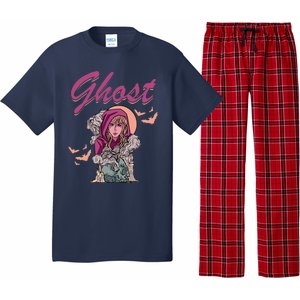 Ghost Witch Women Halloween Scary Monster Skull Pajama Set