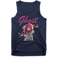 Ghost Witch Women Halloween Scary Monster Skull Tank Top