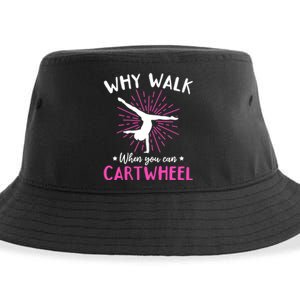 Gymnastics Why Walk When You Can Cartwheel Sustainable Bucket Hat