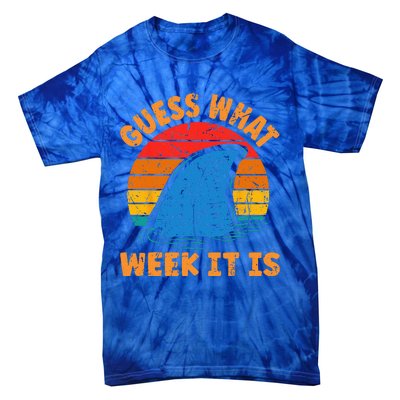 Guess What Week It Is Funny Shark Gifts Tie-Dye T-Shirt